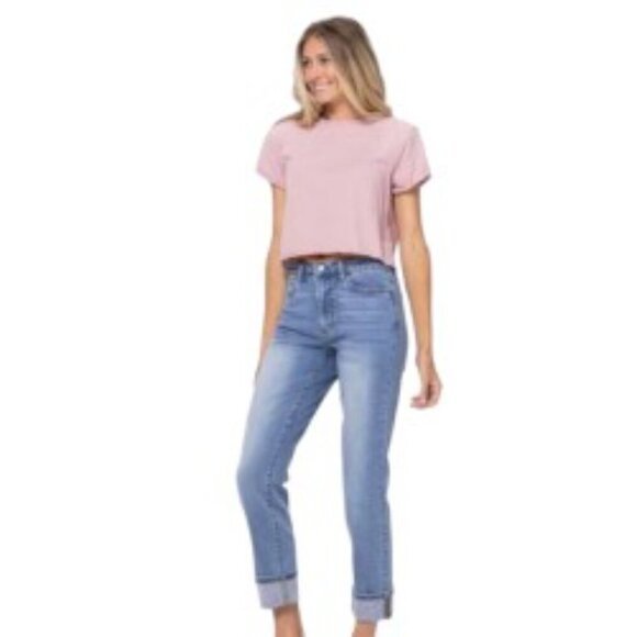 Judy Blue High Waist Vintage Wash Boyfriend Fit Jeans 30 - Picture 1 of 5